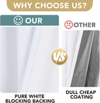 H.VERSAILTEX White Blackout Curtains, Thermal Curtains 96 inches Long 100% - Image 3
