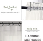Short Sheer Curtains 36 Inches 2 Panels Set - Image 8