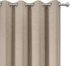 Blackout Curtains 66 x 72 Inch Long Khaki Curtains Set of 2 Panels Room - Image 6