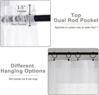 White Sheer Curtains 84 Inches Long 2 Panels Set - Image 4