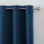 Blackout Curtains 66 x 72 Inch Long Navy Blue Curtains Set of 2 Panels Room - Image 6