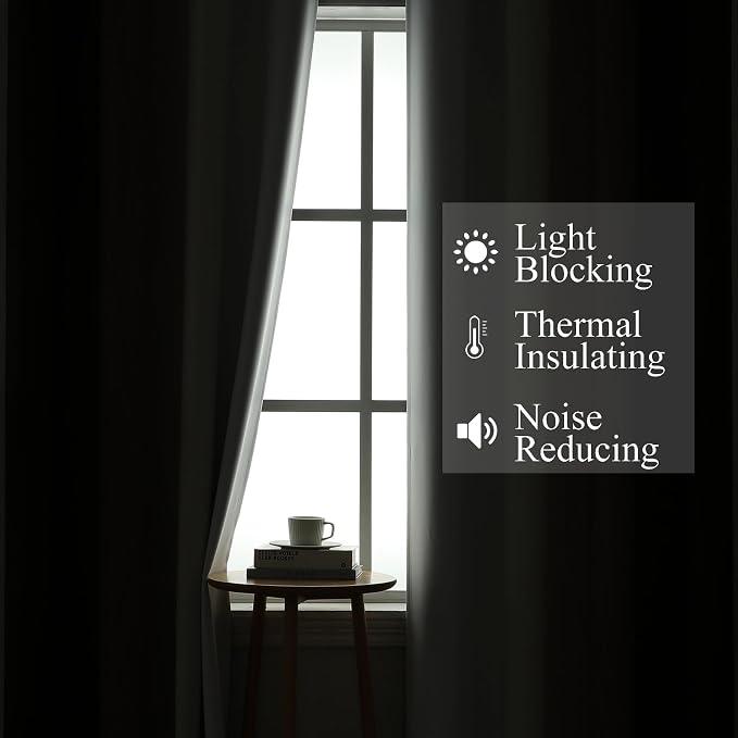 Brown and Greyish White Blackout Curtains - Image 3