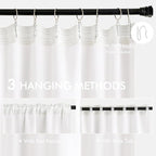 MIULEE Pure White Back Tab Blackout Curtains 52x96 Inch Long 2 Panels Set | Rod - Image 3