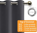 Grommet Blackout Curtains for Bedroom, 70 x 84 Inches, Dark Grey | Thermal - Image 5