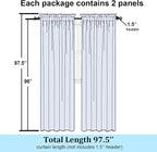 Simplebrand Light Green Sheer Curtains 96 Inches Long 2 Panels, Light Filtering - Image 8