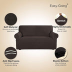 Easy-Going Stretch Oversized Sofa Couch Slipcover Washable Chocolate | 1-Piece - Image 3