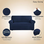 Easy-Going Stretch Oversized Sofa Couch Slipcover Washable Navy | 1-Piece Extra - Image 4