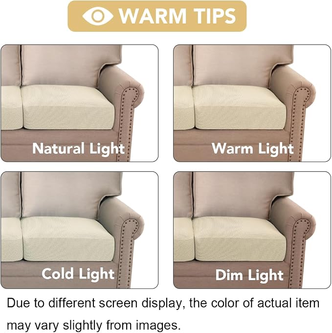 H.VERSAILTEX Super Stretch Individual Seat Cushion Cover Sofa Covers Couch - Image 7