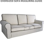 PureFit Stretch Oversized Couch Covers Fleece Sofa Slipcovers Red | 1-Piece - Image 6