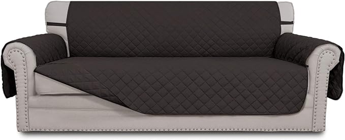 Easy-Going Reversible Couch Cover, 3 Cushion Sofa, Chocolate/Chocolate | Large by Easy-Going