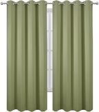 Blackout Curtains 52 x 108 inch/Sage Green Curtains Set of 2 Panels/Thermal - Image 2