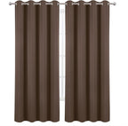 Blackout Curtains 52 x 120 Inch Long Chocolate Curtains Set of 2 Panels Room - Image 2