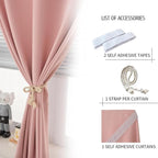 Portable Light Blocking Curtains Self-Stick Design, Removable Adhesive Window - Image 7