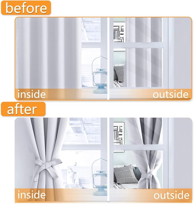 Blackout Curtains for Bedroom, 60 x 63 Inches Length, Window Curtains for - Image 4