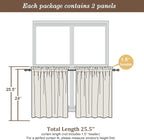 Chyhomenyc Sheer Curtains Tiers 42W x 24L Inches 2 Pieces, Light Filtering - Image 5