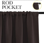 NICETOWN RV Blackout Curtains for Camper Windows, Toffee Brown, Short Blackout - Image 2