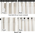 MIULEE Velvet Curtains 50W x 120L 2 Panels Ivory Blackout Curtains | Luxury - Image 3