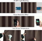MIULEE Chocolate Brown Back Tab Blackout Curtains 52x120 Inch 2 Panels Set | - Image 5
