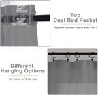 Grey Kitchen Curtains 30 Inch Length Tier 2 PCS, Solid Soft Half Curtains - Image 4