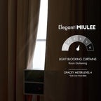 MIULEE Velvet Curtains 52x90 inches 2 Panels Camel Beige Blackout Curtains | - Image 5