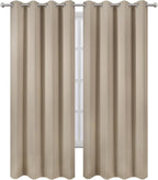 Blackout Curtains 52 x 84 inches Long Khaki Curtains Set of 2 Panels Thermal - Image 2