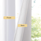 NICETOWN White100% Blackout Window Curtains 84 inch Long, Grommet Room - Image 5