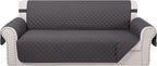 Reversible Couch Cover for 3 Cushion, Dark Grey | Couch Cover for Sofa by LuxshareHome
