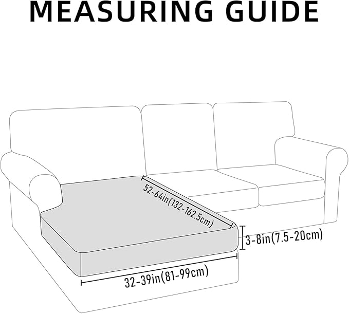 Waterproof Sectional Couch Covers, Non Slip Sofa Couch Cushion Covers L Shape - Image 6