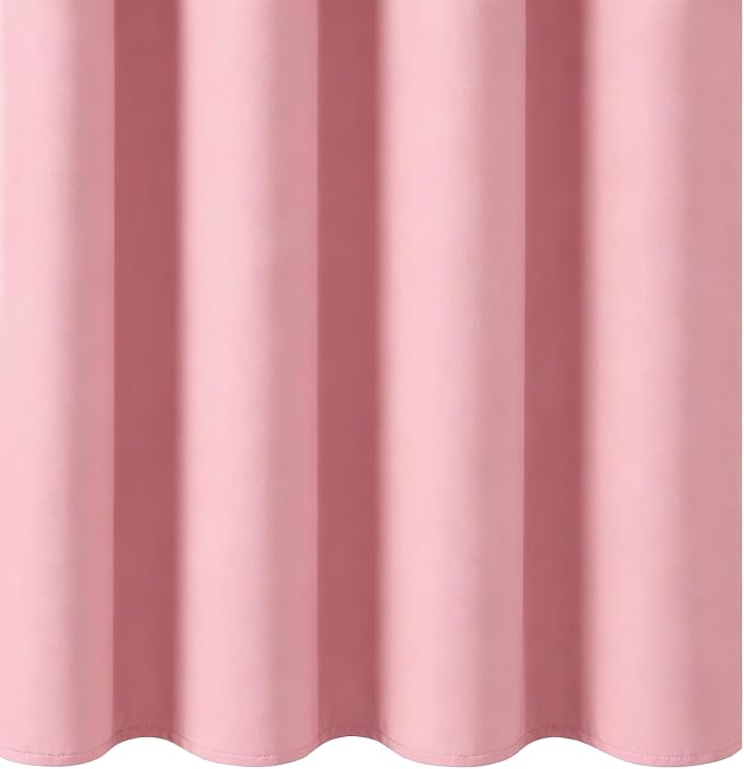 Pink Blackout Curtains 40 x 63 Inch Length/Set of 2 Curtain Panels/Thermal - Image 8
