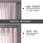Tollpiz Sheer Curtain Linen Textured Living Room Curtains Sheer Light Filtering - Image 5