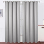 Blackout Curtains 52 x 90 Inch Long Light Grey Curtains Set of 2 Panels Room by Lemomo