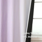 Lilac and Greyish White Ombre Blackout Curtains Living Room 72 Inches Long | - Image 5