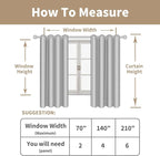 Linen Blended Window Curtains 63 inch Length - Image 7