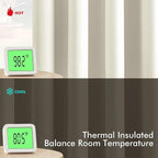 MIULEE Blackout Curtains for Bedroom 2 Panels 40 x 45 Inch Long Cream | Thermal - Image 3