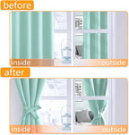 Short Blackout Curtains for Bedroom, 2 Panels, 38 x 45 Inch | Thermal Insulated - Image 4