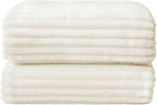 BEDELITE 3D Ribbed Jacquard Cream Full Size Blankes - Image 8