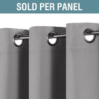 H.VERSAILTEX Grey Blackout Curtains - Image 2
