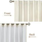 Linen Blackout Curtains for Bedroom 90 Inch - Image 8