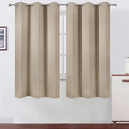 Blackout Curtains 42 x 63 inch/Khaki Curtains Set of 2 Panels/Thermal Insulated by Lemomo