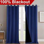 NICETOWN 100% Blackout Blinds, Royal Blue, Laundry Room Decor Window Treatment - Image 2