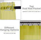 Sheer Curtains 63 Inch Length 2 Panels Set - Image 4