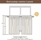 Chyhomenyc Sheer Curtains 30 inch Length 2 Panels - Image 3