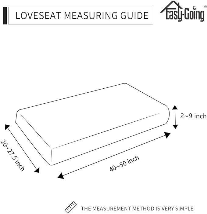 Easy-Going Stretch 1 Piece Loveseat Couch Cushion Cover - Image 7