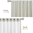 54 Inch Full Blackout Linen Window Curtains - Image 8