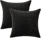 MIULEE Decorative Couch Throw Pillow Covers 20x20 Inch Black 2 Pack | Halloween - Image 6