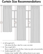 MIULEE Natural Pinch Pleated 100% Blackout Linen Curtains 40x100 Inches | Room - Image 9