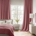 MIULEE Dusty Rose Back Tab Blackout Curtains 52x84 Inch Length 2 Panels Set | - Image 2