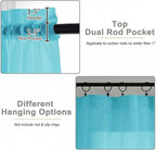 Sheer Curtains 84 Inches Long 2 Panels Set - Image 4