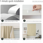 Portable Light Blocking Curtains Self-Stick Design, Removable Adhesive Window - Image 3