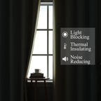 Aqua and Beige Ombre Blackout Bedroom Curtains 102 Inches | Thermal Insulated - Image 3